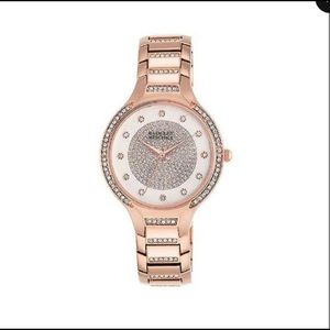 Badgley Mischka Rose Gold Swarovski Watch